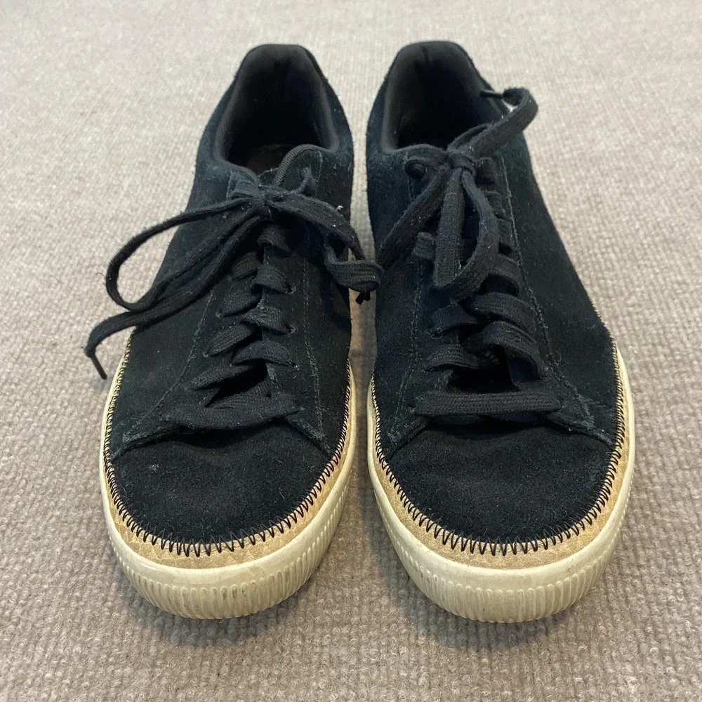 Puma Shoes‎ Mens Size 10.5 Black Suede Low Top Casual Sneakers Comfort 371749-01